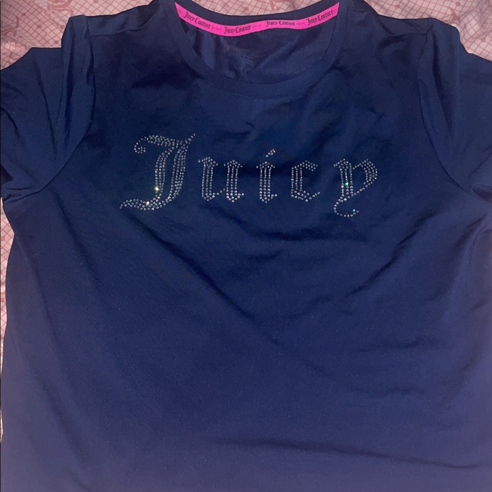 Juicy Couture  Navy Tee with Sparkling Logo